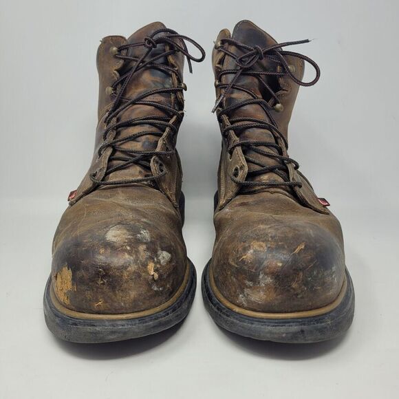 Red Wing Boots Mens 14 Brown Leather 2212 Steel Toe Work Safety DynaForce - Picture 3 of 11